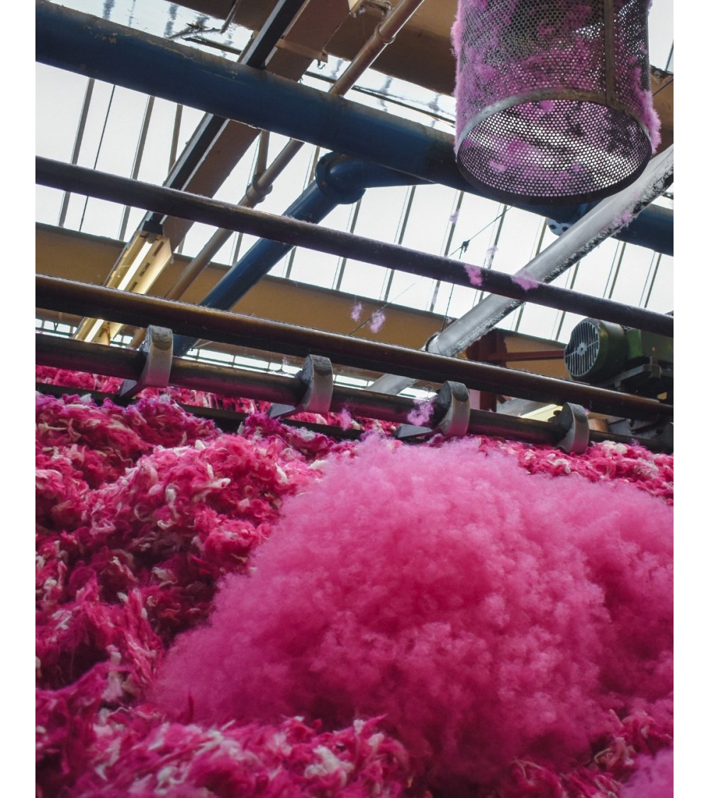 Plaid canapé STRIPE Rose - Couverture en laine mérinos Bronte by Moon un plaid cocooning couverture chaude douce plaide lit