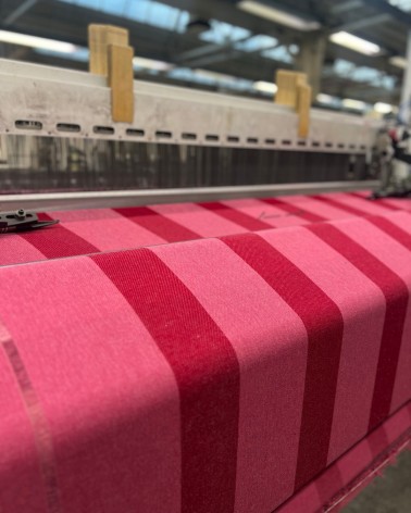 Plaid per divano STRIPE Rosa - Coperta in lana merinos Bronte by Moon plaid per divano in lana coperta morbida letto matrimon...