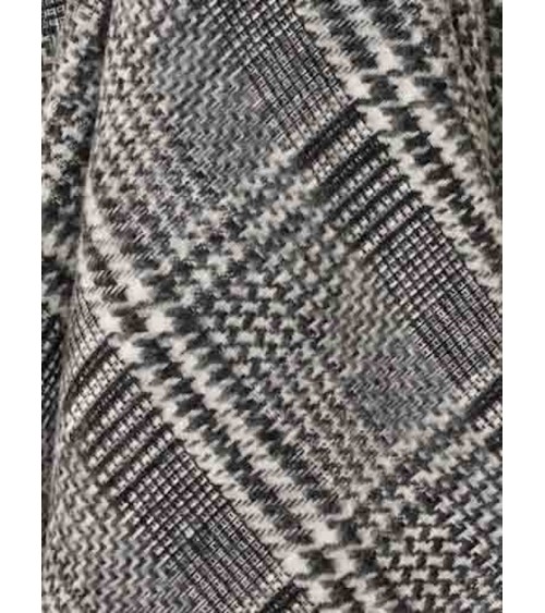 Plaid PATCHWORK GLEN CHECK Noir / Blanc - Couverture en laine Bronte by Moon un plaid cocooning couverture chaude douce plaid...
