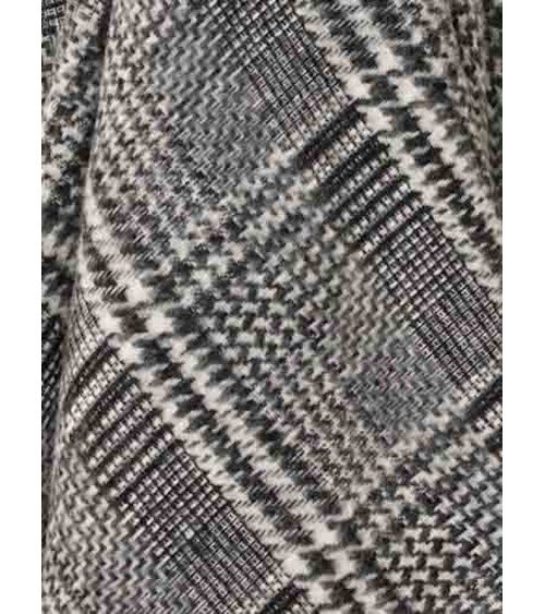 Plaid lana PATCHWORK GLEN CHECK Nero / Bianco - Coperta per divano Bronte by Moon plaid per divano in lana coperta morbida le...