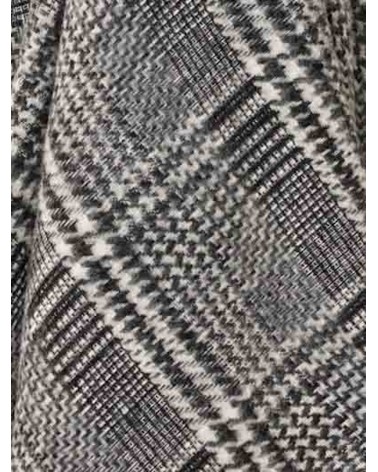 Plaid PATCHWORK GLEN CHECK Noir / Blanc - Couverture en laine Bronte by Moon un plaid cocooning couverture chaude douce plaid...