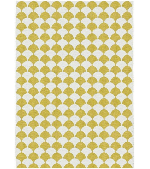 Vinyl Teppich - GERDA Mustard Brita Sweden küchenteppich küchenläufer waschbar waschbarer outdoor teppich Teppichläufer balkon