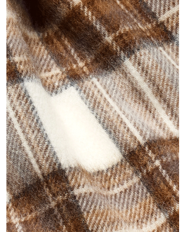 Tartan NATURAL DRESS STEWART - echarpe en laine merinos Bronte by Moon luxe pour femme homme Suisse Kitatori