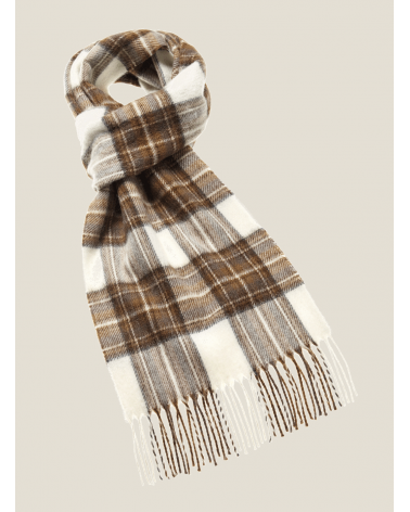 Tartan NATURAL DRESS STEWART - echarpe en laine merinos Bronte by Moon luxe pour femme homme Suisse Kitatori