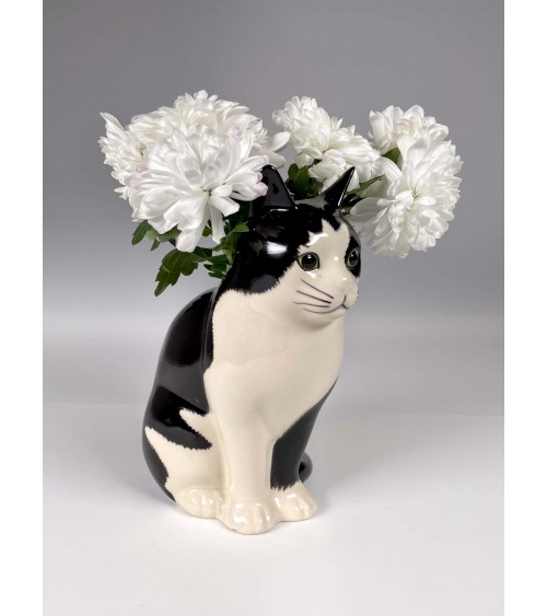 Petit vase à fleurs Chat - Barney Quail Ceramics design fleur décoratif original kitatori suisse