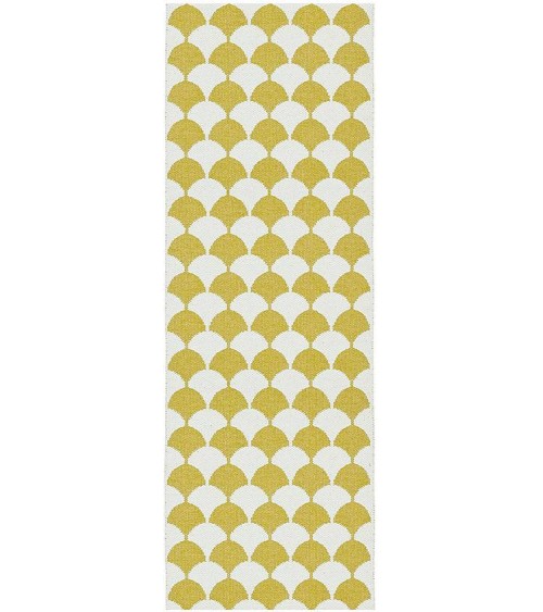 Tapis Vinyle - GERDA Mustard Brita Sweden tapis scandinave en vinyle lavable en machine de cuisine exterieur salon couloir