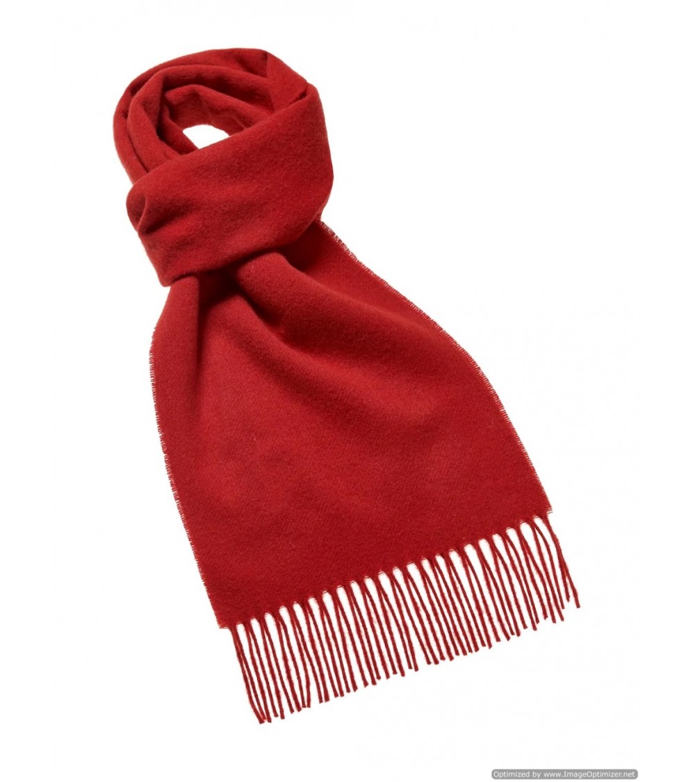 PLAIN Scarlet - Red merino wool scarf Bronte by Moon scarves for women mens scarf Kitatori Switzerland