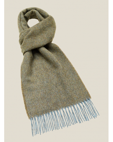 PLAIN Lovat - écharpe verte en laine merinos Bronte by Moon luxe pour femme homme Suisse Kitatori