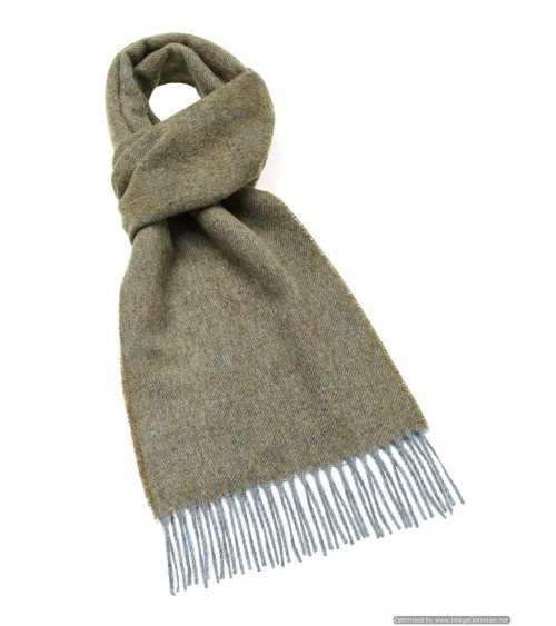PLAIN Lovat - écharpe verte en laine merinos Bronte by Moon luxe pour femme homme Suisse Kitatori