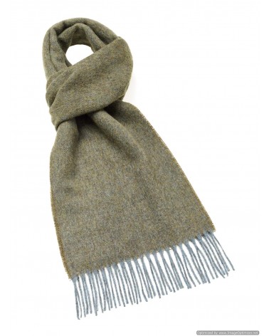 PLAIN Lovat - écharpe verte en laine merinos Bronte by Moon luxe pour femme homme Suisse Kitatori