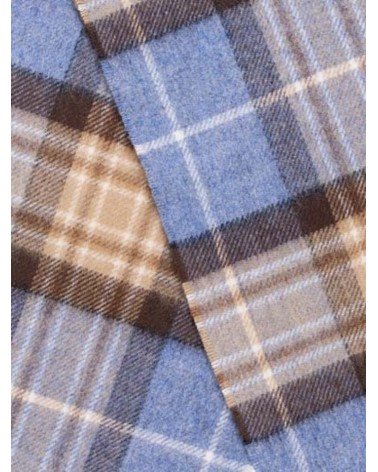 Blue McKellar - Tartan Merino Wool Scarf Bronte by Moon scarves for women mens scarf Kitatori Switzerland