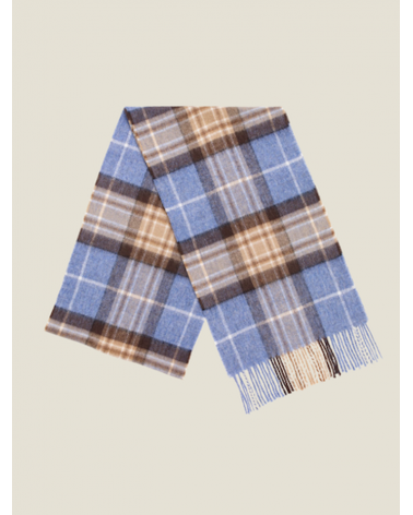 Blue McKellar - Tartan Merino Wool Scarf Bronte by Moon scarves for women mens scarf Kitatori Switzerland