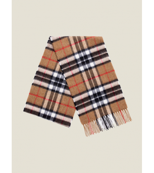 Tartan CAMEL THOMPSON - écharpe en laine mérinos Bronte by Moon luxe pour femme homme Suisse Kitatori