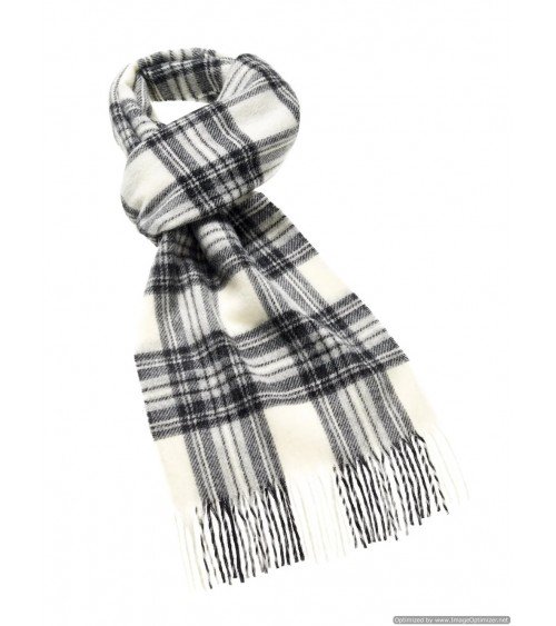 Tartan BLACK STEWART - englisch Schal, Merino Wollschal Bronte by Moon Damen Winter Winterschal Herrenschal woll schal mit fr...