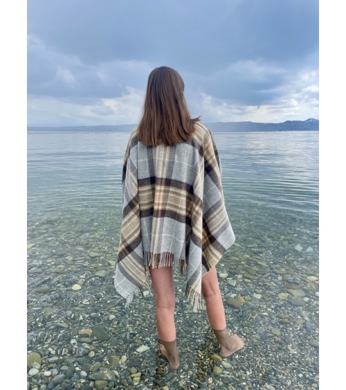 Mini Ruana Tartan MCKELLAR - Poncho, cape aus Merino Wolle Bronte by Moon wollponcho Ponchos für Damen elegant Winter kaufen