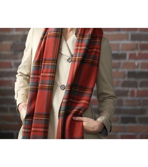 Tartan ANTIQUE ROYAL STEWART - englisch Schal, Merino Wollschal Bronte by Moon Damen Winter Winterschal Herrenschal woll scha...