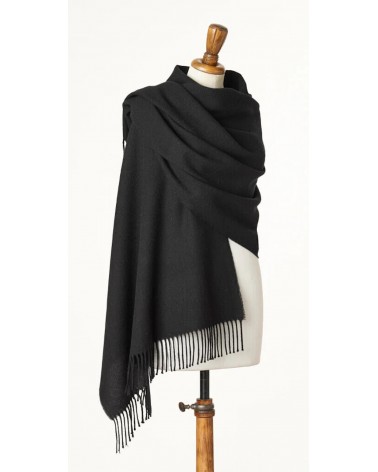PLAIN XXL Schwarz - grosser schwarzer Schal, Merino Wollschal Bronte by Moon Damen Winter Winterschal Herrenschal woll schal ...