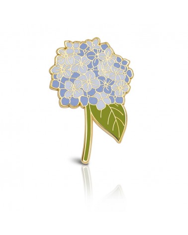 Flower Enamel Pin - Blue Hydrangea Plant Scouts broches and pins hat pin badges collectible