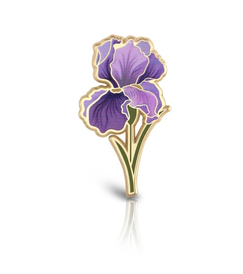 Flower Enamel Pin - Iris Plant Scouts broches and pins hat pin badges collectible