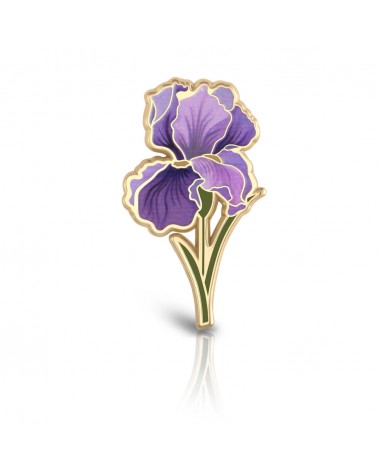 Flower Enamel Pin - Iris Plant Scouts broches and pins hat pin badges collectible