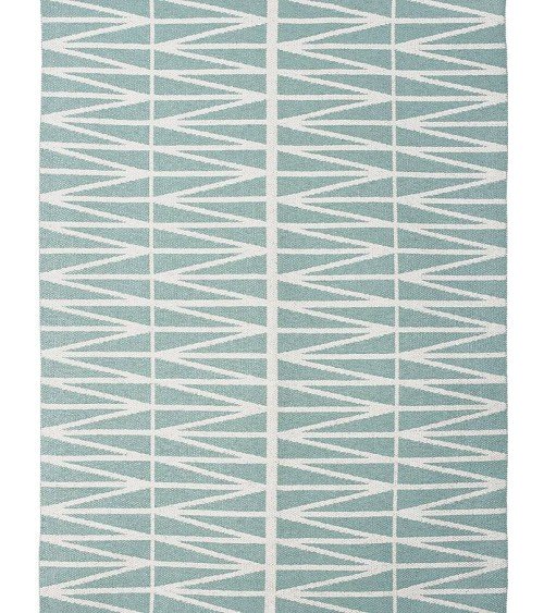 Tapis Vinyle - HELMI Turquoise Brita Sweden tapis scandinave en vinyle lavable en machine de cuisine exterieur salon couloir