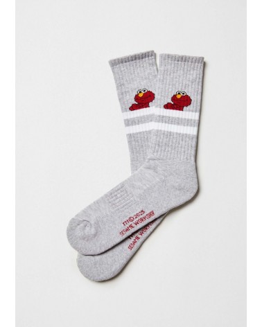 BeSesameStreet Elmo - Calzini sportivi grigi Besocks calze da uomo per donna divertenti simpatici particolari