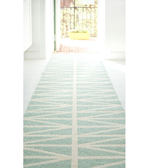 Vinyl Rug - HELMI Turquoise Brita Sweden rugs outdoor carpet kitchen washable cool modern runner rugs