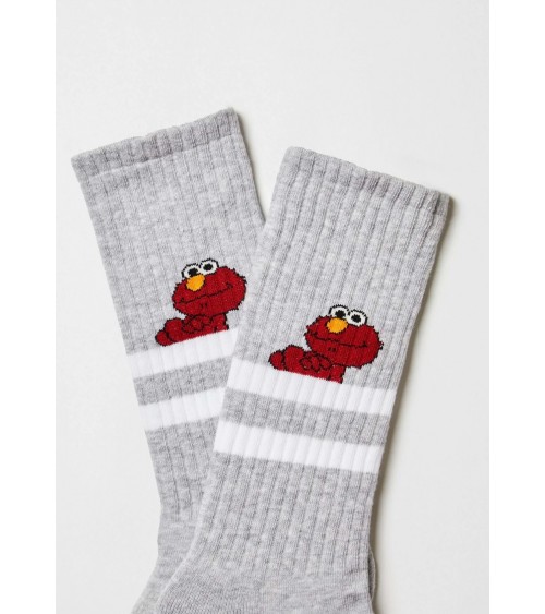 BeSesameStreet Elmo - Grey sport socks Besocks funny crazy cute cool best pop socks for women men