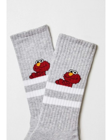 BeSesameStreet Elmo - Grey sport socks Besocks funny crazy cute cool best pop socks for women men