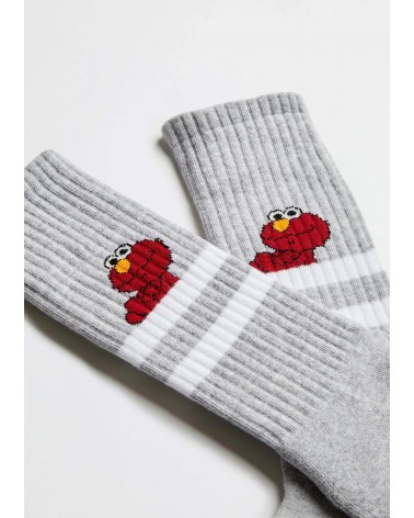 BeSesameStreet Elmo - Grey sport socks Besocks funny crazy cute cool best pop socks for women men