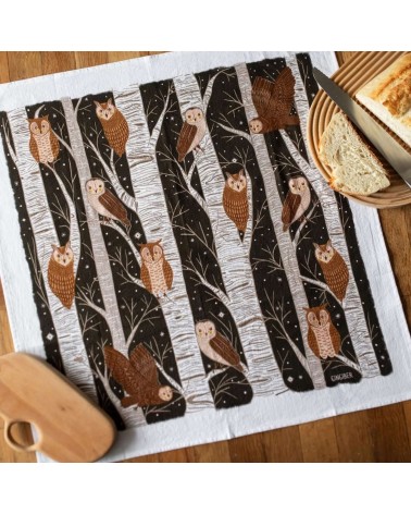 Owl - Tea towel, kitchen towel Gingiber best kitchen hand towels fall funny cute