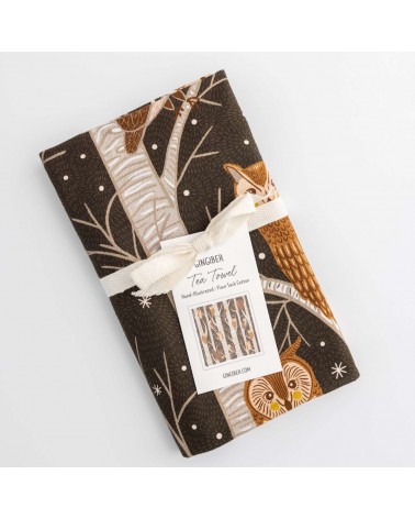 Owl - Tea towel, kitchen towel Gingiber best kitchen hand towels fall funny cute