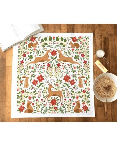 Christmas Forest - Tea towel, kitchen towel Gingiber best kitchen hand towels fall funny cute