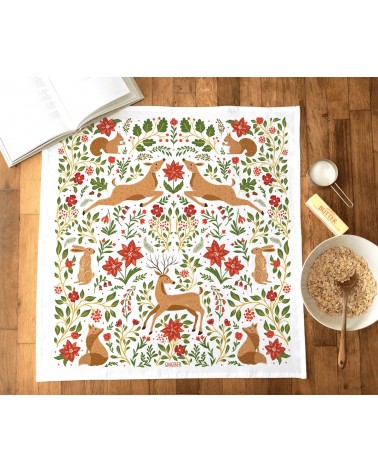Forêt enchantée - Torchon, linge de cuisine Gingiber torchon vaisselle qualité serviette haut de gamme beaux essuie main orig...