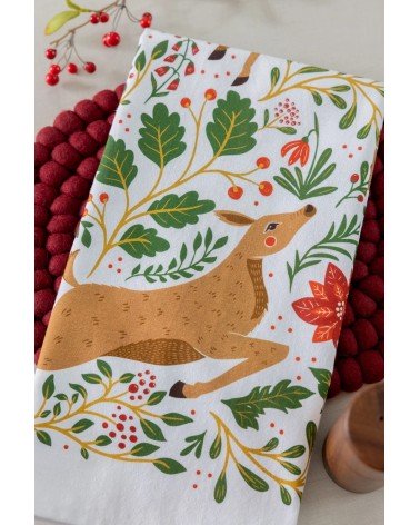 Christmas Forest - Tea towel, kitchen towel Gingiber best kitchen hand towels fall funny cute