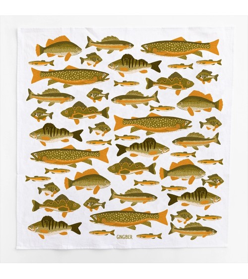 Pesce - Strofinacci da cucina Gingiber asciugamano da cucina asciugamani doccia tessili