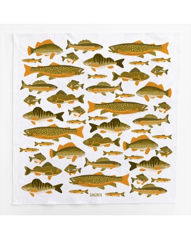 Fish - Tea towel, kitchen towel Gingiber best kitchen hand towels fall funny cute