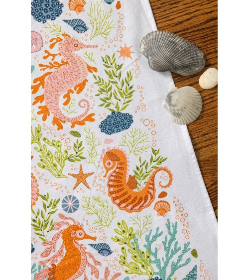 Hippocampe - Torchon, linge de cuisine Gingiber torchon vaisselle qualité serviette haut de gamme beaux essuie main originaux