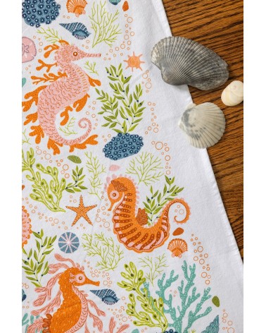 Hippocampe - Torchon, linge de cuisine Gingiber torchon vaisselle qualité serviette haut de gamme beaux essuie main originaux