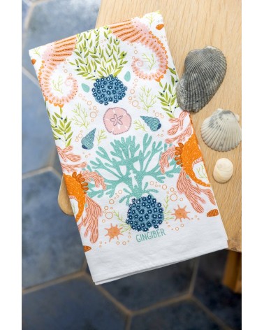 Hippocampe - Torchon, linge de cuisine Gingiber torchon vaisselle qualité serviette haut de gamme beaux essuie main originaux