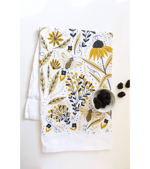 Jardin des abeilles - Torchon, linge de cuisine Gingiber torchon vaisselle qualité serviette haut de gamme beaux essuie main ...