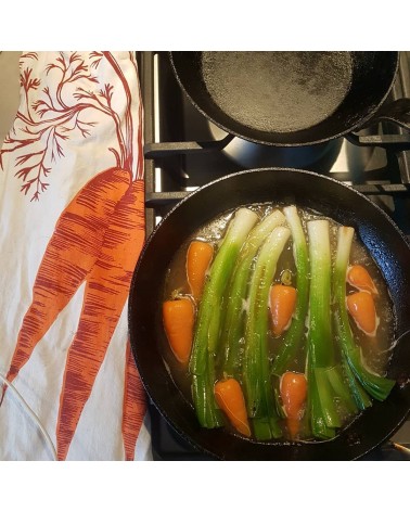 Carottes - Torchon, linge de cuisine Lush Designs torchon vaisselle qualité serviette haut de gamme beaux essuie main originaux