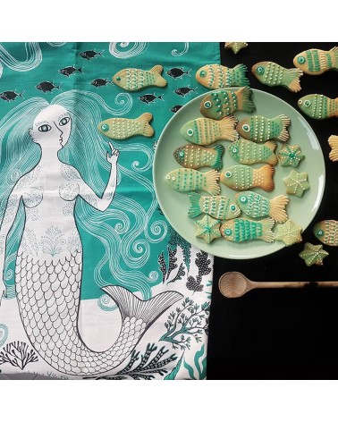 Mermaid - Tea towel, kitchen towel Lush Designs best kitchen hand towels fall funny cute