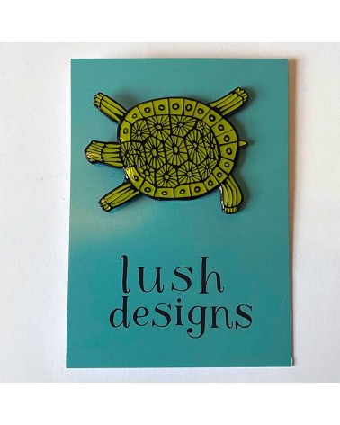 Pin's Tortue d'eau douce Lush Designs pins rare métal originaux bijoux suisse