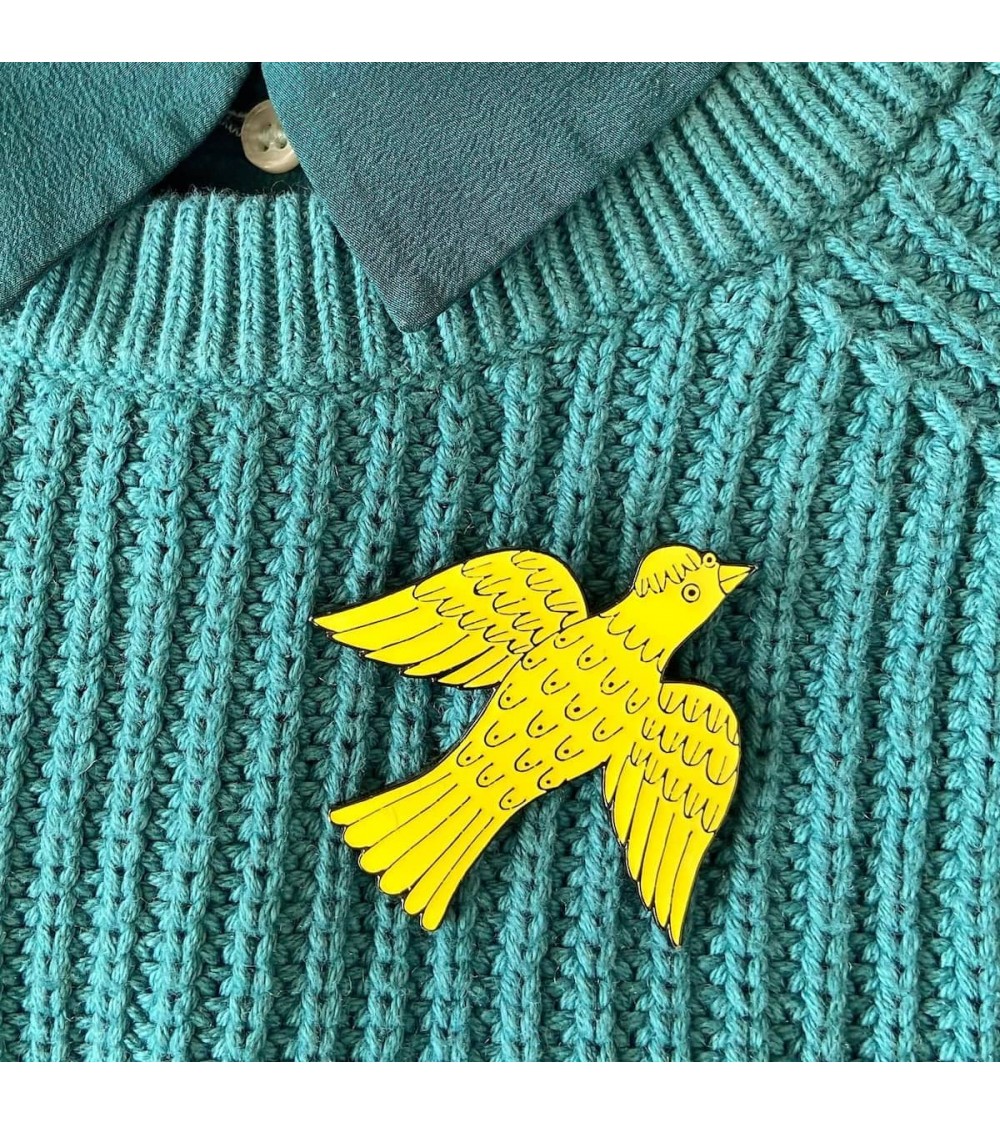 Pin's Oiseau Lush Designs pins rare métal originaux bijoux suisse