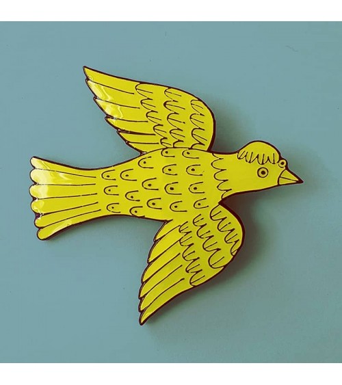 Pin's Oiseau Lush Designs pins rare métal originaux bijoux suisse