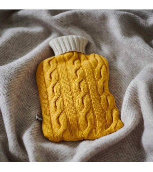 Borsa per acqua calda con fodera in misto cashmere - Giallo e beige Catherine Tough letto simpatiche divertente simpatica