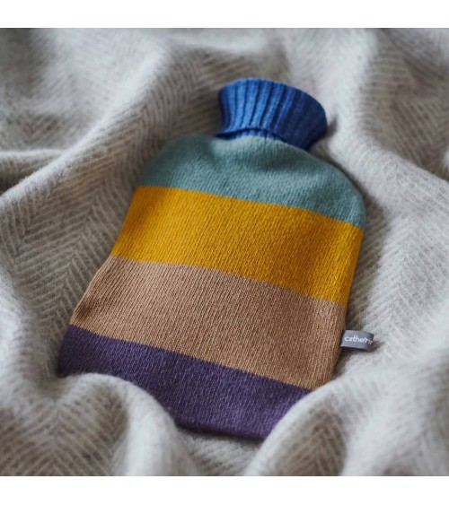 Jade & Gold Block - Hot water bottle with wool cover Catherine Tough bag long rechargeable luxury cute