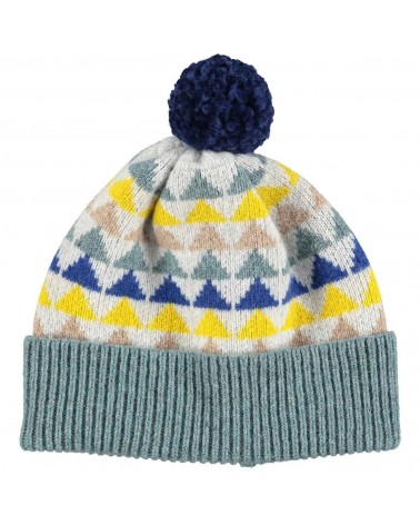 Triangle vert d'eau - Bonnet en laine merinos Catherine Tough cool femme homme Kitatori Suisse