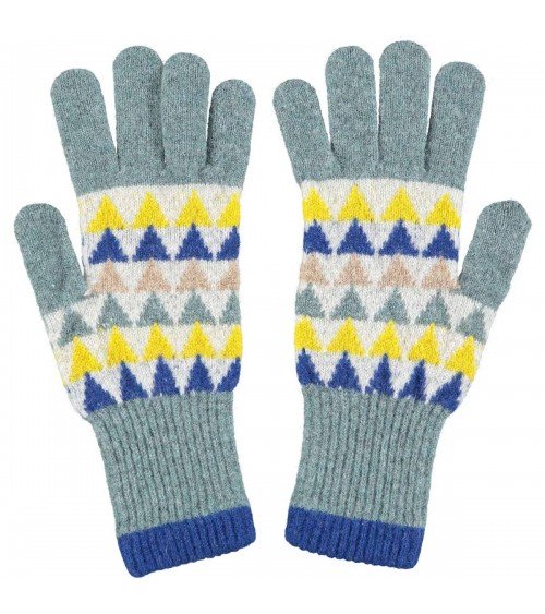 Wassergrünes Dreieck - Handschuhe aus Wolle für Damen Catherine Tough geschenkidee schweiz kaufen
